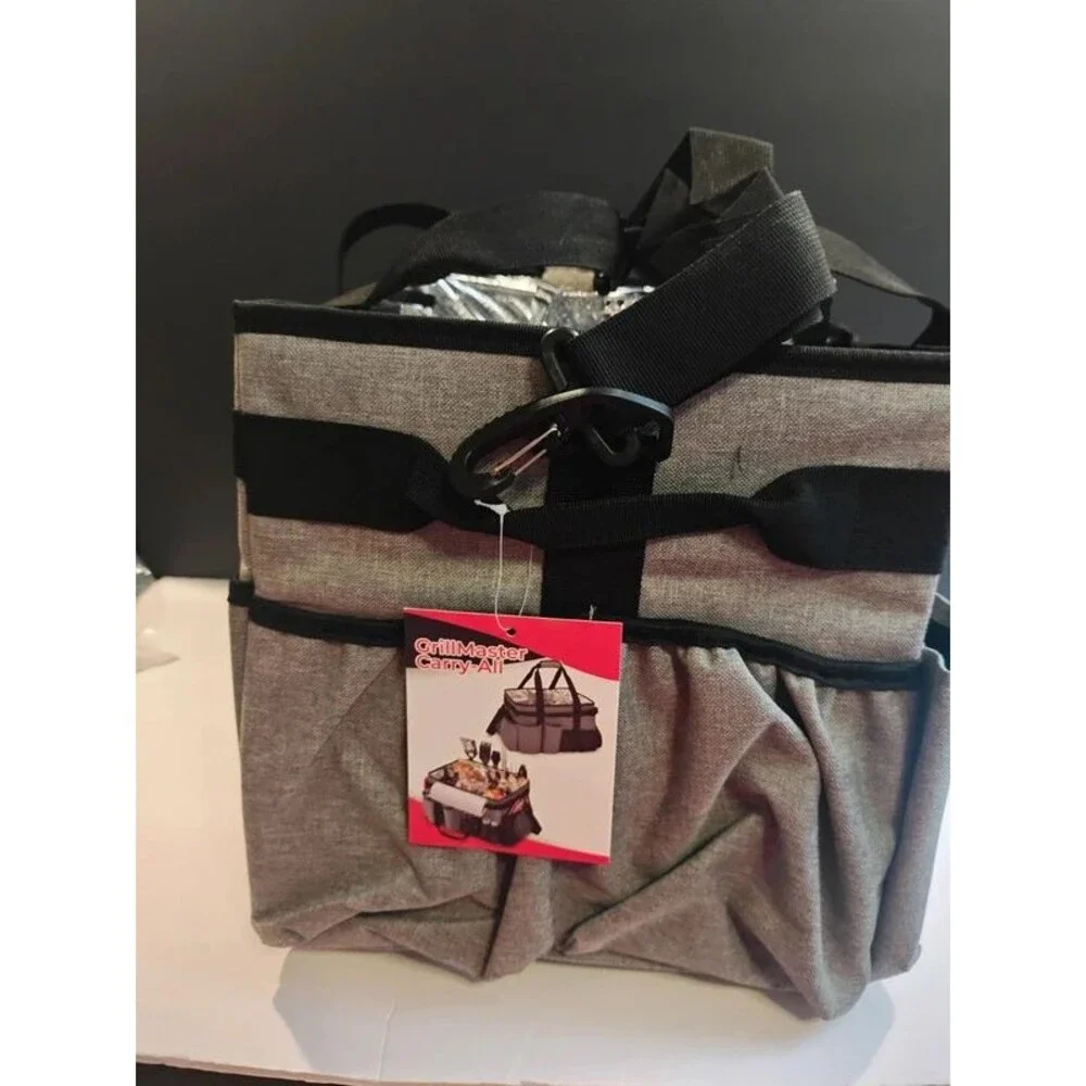 GrillMaster Carry-All Insulated Outdoor BBQ Grill Tote Caddy